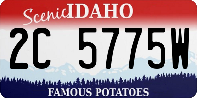 ID license plate 2C5775W