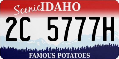 ID license plate 2C5777H