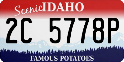 ID license plate 2C5778P