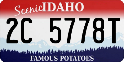 ID license plate 2C5778T