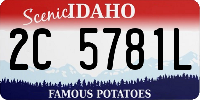 ID license plate 2C5781L