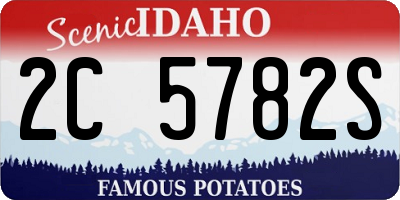 ID license plate 2C5782S