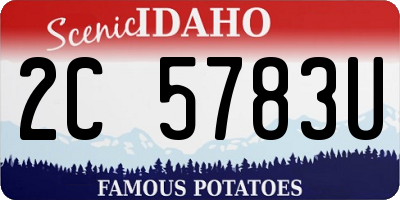 ID license plate 2C5783U