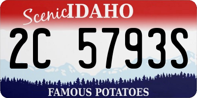 ID license plate 2C5793S