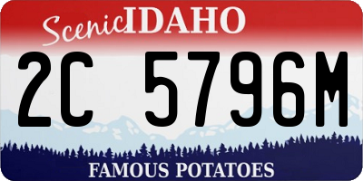 ID license plate 2C5796M