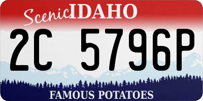 ID license plate 2C5796P