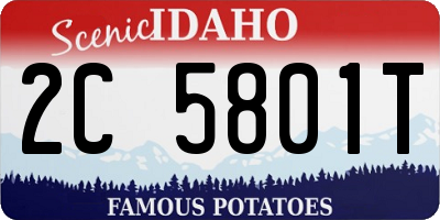 ID license plate 2C5801T