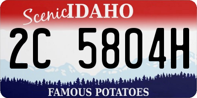 ID license plate 2C5804H