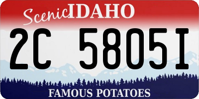 ID license plate 2C5805I