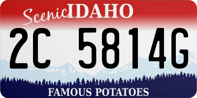 ID license plate 2C5814G