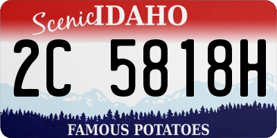 ID license plate 2C5818H