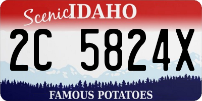 ID license plate 2C5824X
