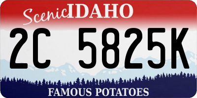 ID license plate 2C5825K