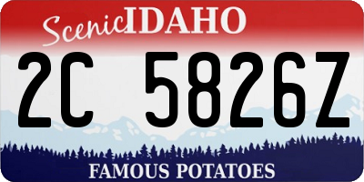 ID license plate 2C5826Z