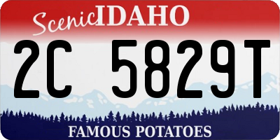 ID license plate 2C5829T