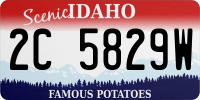 ID license plate 2C5829W