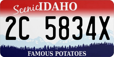 ID license plate 2C5834X