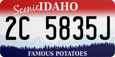 ID license plate 2C5835J