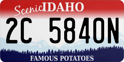 ID license plate 2C5840N