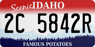 ID license plate 2C5842R