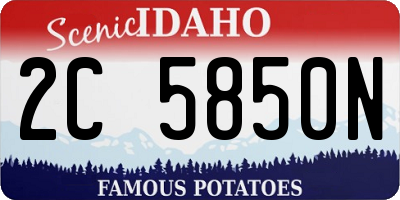 ID license plate 2C5850N