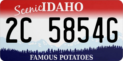 ID license plate 2C5854G