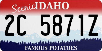ID license plate 2C5871Z
