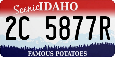 ID license plate 2C5877R