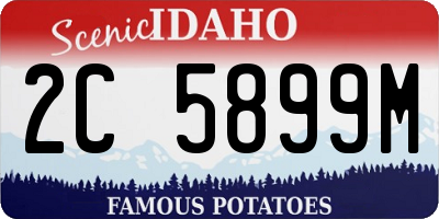 ID license plate 2C5899M