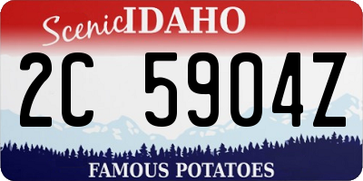 ID license plate 2C5904Z