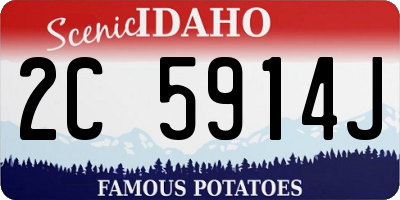 ID license plate 2C5914J