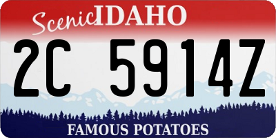 ID license plate 2C5914Z