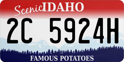 ID license plate 2C5924H