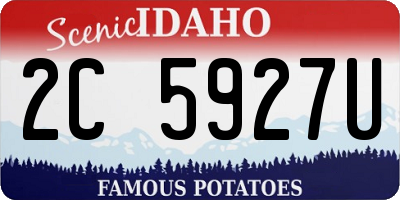 ID license plate 2C5927U