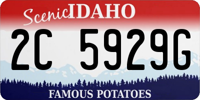 ID license plate 2C5929G