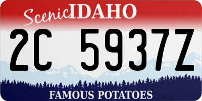 ID license plate 2C5937Z
