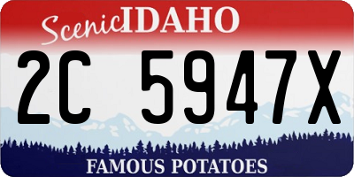 ID license plate 2C5947X