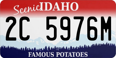 ID license plate 2C5976M