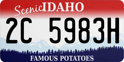 ID license plate 2C5983H