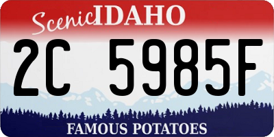 ID license plate 2C5985F