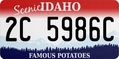 ID license plate 2C5986C