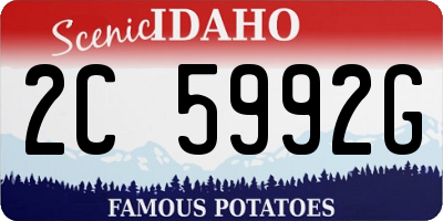 ID license plate 2C5992G