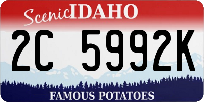 ID license plate 2C5992K