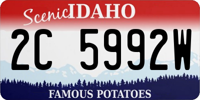 ID license plate 2C5992W