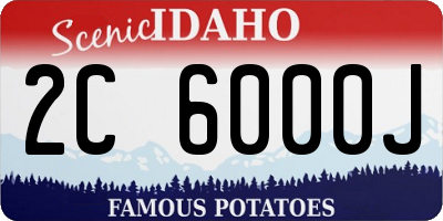 ID license plate 2C6000J