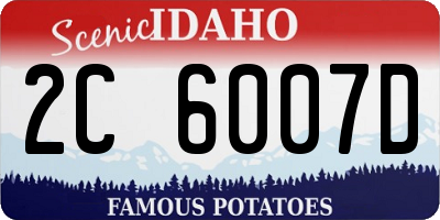 ID license plate 2C6007D