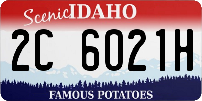 ID license plate 2C6021H