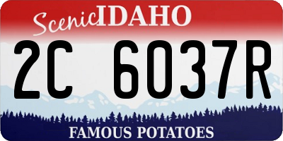 ID license plate 2C6037R