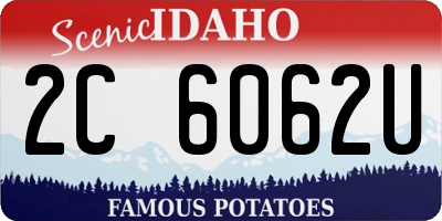 ID license plate 2C6062U