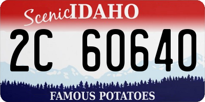ID license plate 2C6064O